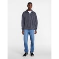 thumbnail image 2 of No Boundaries Boxy Fit Quarter Zip Fleece Sweatshirt with Long Sleeves, Men's XS-4XLT, 2 of 5