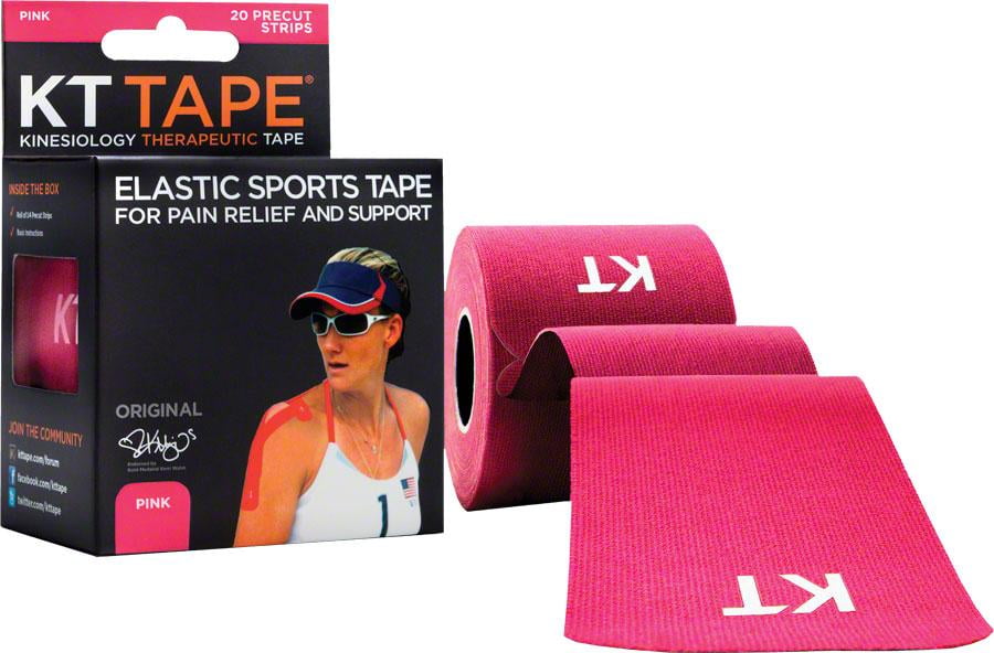 KT Tape Pink Original Cotton Kinesiology Tape 20 Precut Strips