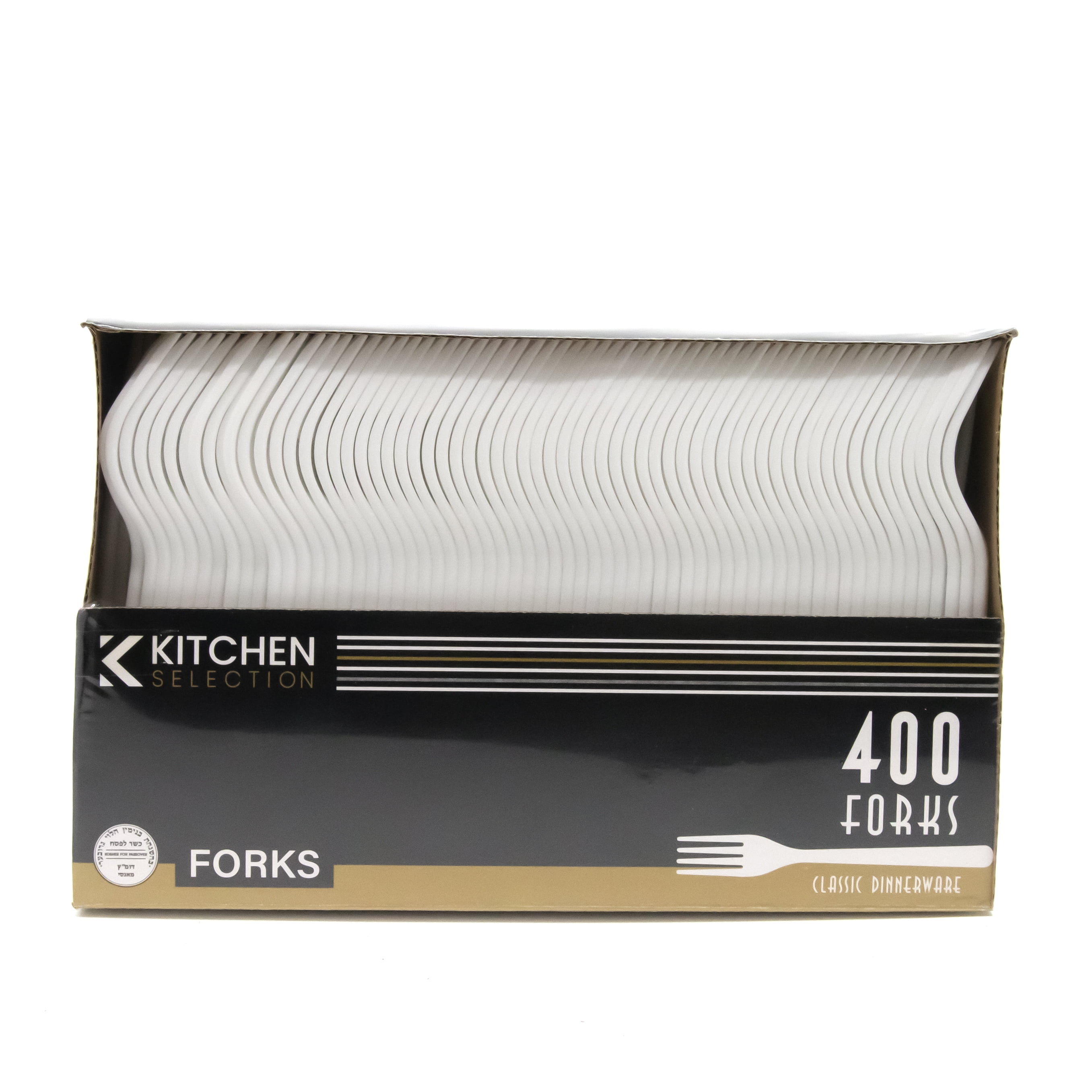 Nicole Fantini Disposable Kitchen Selection Plastic White | Pack of 400 Forks, Heavy Duty Plastic Utensils for all occasion & Parties, 400 Count