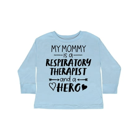 

Inktastic My Mommy is a Respiratory Therapist and a Hero Gift Toddler Boy or Toddler Girl Long Sleeve T-Shirt