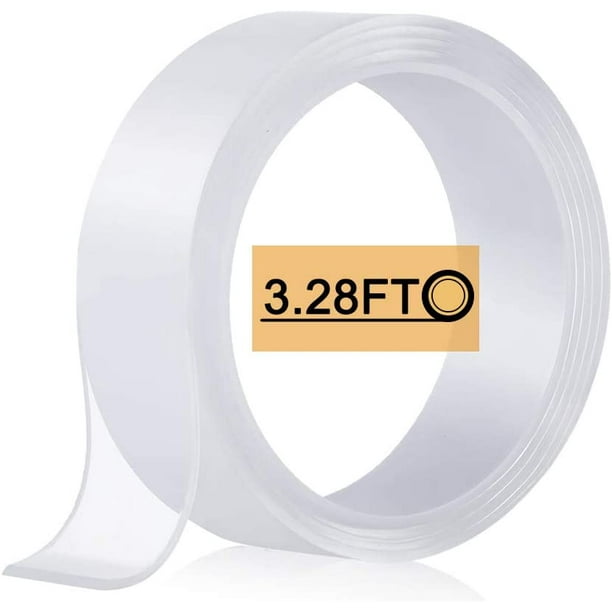 Nano Double Sided Tape 3 28ft Multipurpose Removable Traceless Mounting Tape For Walls Washable Strong Sticky Adhesive Strips Gel Grip Tape Carpet Mat Poster Tape For Home Office Walmart Com Walmart Com