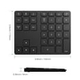 thumbnail image 3 of Mini teclado de Metal recargable, teclado numérico Universal para ordenador, 2 en 1, 2,4G, compatible con Bluetooth, ordenadores de 35 teclas Juegos de teclado y mouse para computadora Blanco plateado, 3 of 6