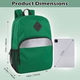 thumbnail image 5 of Trailmaker 17" Backpack – Reflective School Backpack with Padded Straps, Water Bottle Pockets for Kids & Adults, School Travel Camp (Green), 5 of 15