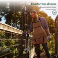 thumbnail image 3 of Delantal de jardinería con bolsillos en el pecho y cinturón para herramientas de jardinería, accesorios y cierre de cinturón con cuello ajustable., 3 of 5