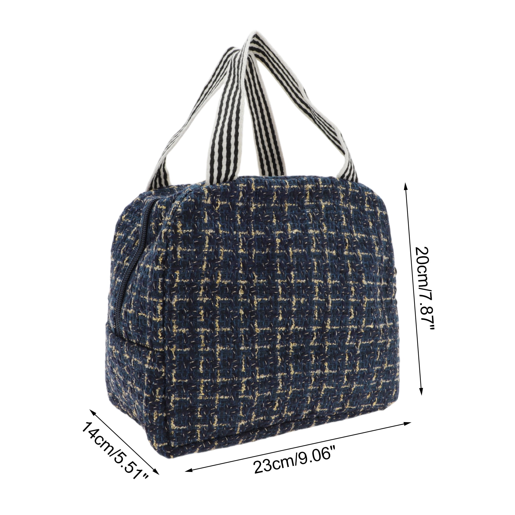 Unique Bargains Thermal Lunch Bag for Work 9.06"x5.51"x7.87" 1 Pc Navy