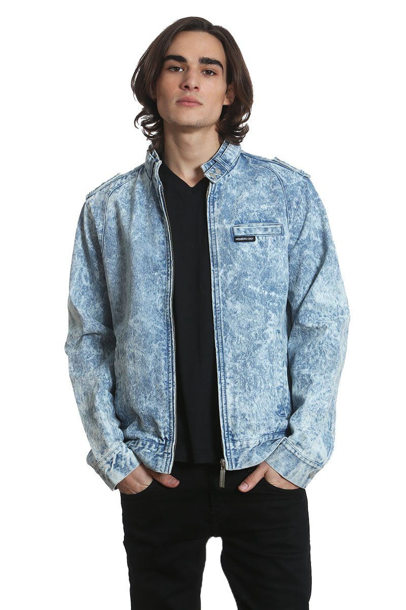 Denim Iconic Racer Jacket - Acid Wash 
