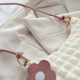 thumbnail image 4 of Bolsos de hombro para mujer, bolso de compras plisado informal, bolso para axila con bolas de masa hervida (rosa), 4 of 8