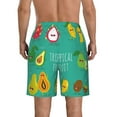 thumbnail image 3 of Bixox Men's Tropical Fruit printing Casual Classic Fit Short Summer Beach Shorts, 3 of 6