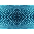 thumbnail image 1 of Ahgly Company Indoor Rectangle Patterned Bright Turquoise Blue Area Rugs, 2' x 3', 1 of 6