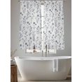 thumbnail image 4 of Navy Blue Flowers Sheer Curtains 72 Inch Length 2 Panels Set, Spring Summer Farmhouse Botanical Voile Window Treatment Rod Pocket Curtains Sheers Drapes for Bedroom/Living Room/Kitchen 52"x72"x2, 4 of 7
