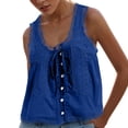 thumbnail image 4 of NIEWTR Women's Square Neck Tank Top Sleeveless Double Lined Basic Tops Sharp Collection Womens Tank Summer Tank (S,A180-Blue), 4 of 7