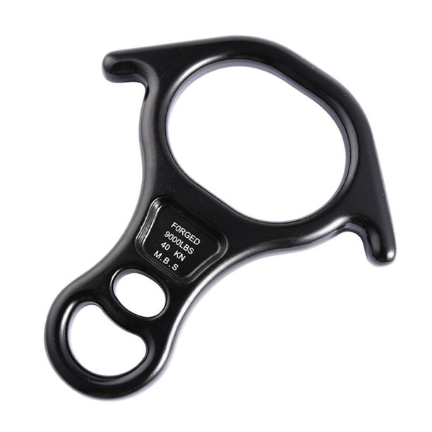 Dispositivo de seguridad de rescate de 40 kN Equipo de descenso para accesorios de escalada en roca con Negro