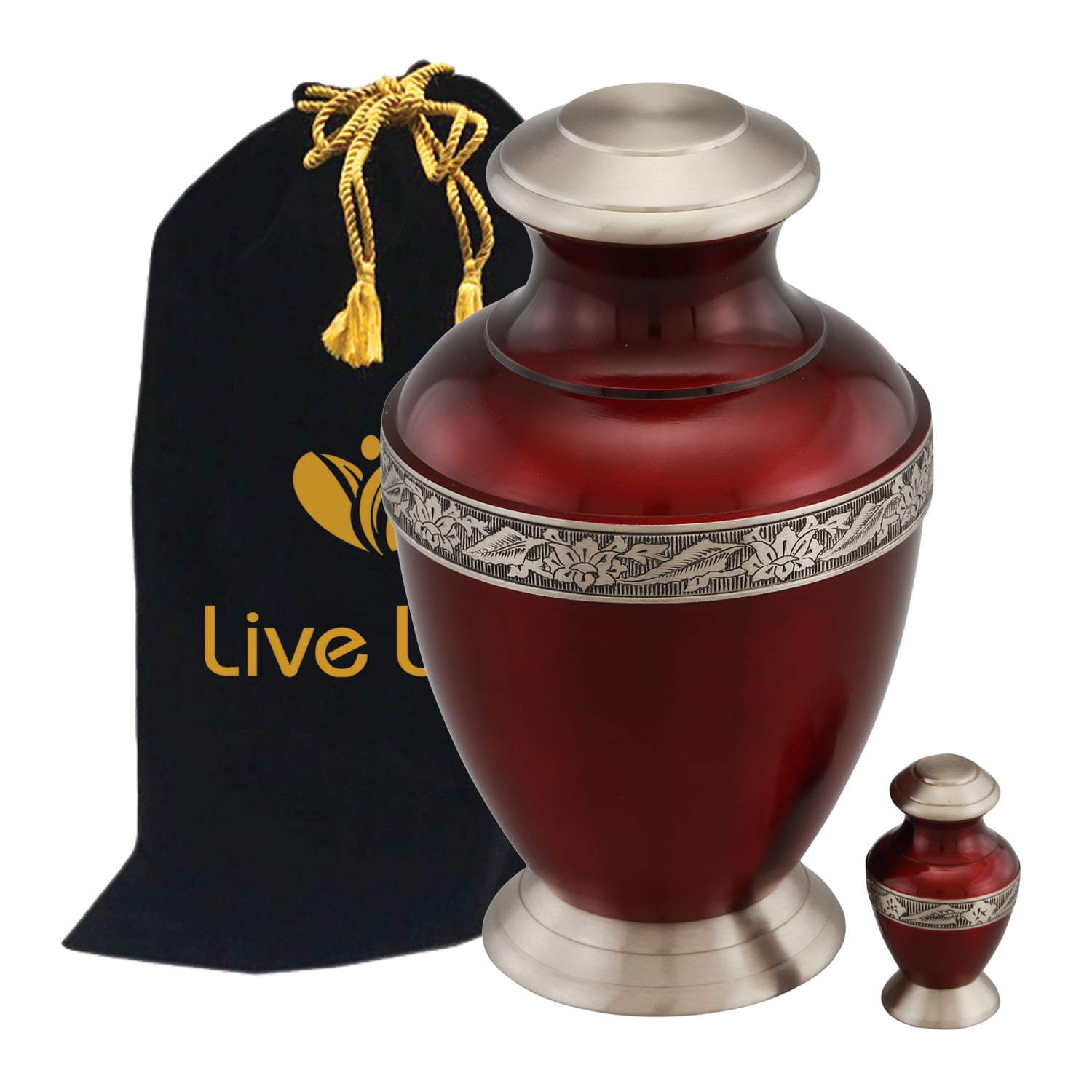 Crescent Cremation Urn Adult Funeral Urn Solid Brass Funeral Urn