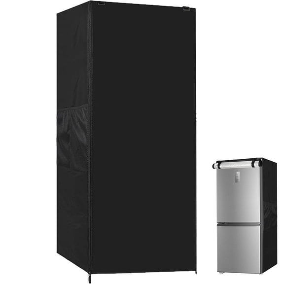 Refrigerator Cover, Waterproof&Dustproof Cover, Oxford Cloth Fridge Cover Outdoor Refrigerator Cover for Upright Freezer, Beverage Refrigerator