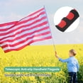 thumbnail image 2 of Uxcell 3-Pack 5.25Ft/1.6M Telescopic Flag Pole with Clips Red/Blue/Green, 2 of 2
