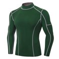 thumbnail image 2 of Hombres Camisas deportivas Camiseta de manga larga Cuello alto Rendimiento deportivo de secado rápido, 2 of 7