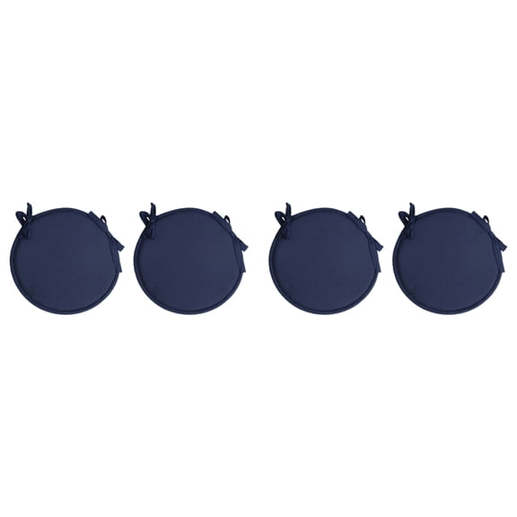 Round Chair Seat Pads, 4 Pcs Circular Waterproof Chair Cushions for Indoor Outdoor Garden Dining Coffee Shop E
