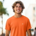 thumbnail image 3 of Dalix Lil Heart Midweight Cotton Short Sleeve Summer Tee Mens in Orange L Large, 3 of 5
