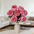 thumbnail image 2 of Valentine's Day Peonies Artificial Flowers, Ongmies Artificial Peony Flowers Faux Silk Hydrangea Bouquet Wedding Home Table Decor Reusable Bouquet of Rose Flower for Birthday Wedding, 2 of 4