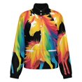 thumbnail image 5 of Jackets for Women Winter Coat Jackets Flannel Stand Collar Jacket(Colorful Unicorn Burst Design,Size:S-4XL), 5 of 7