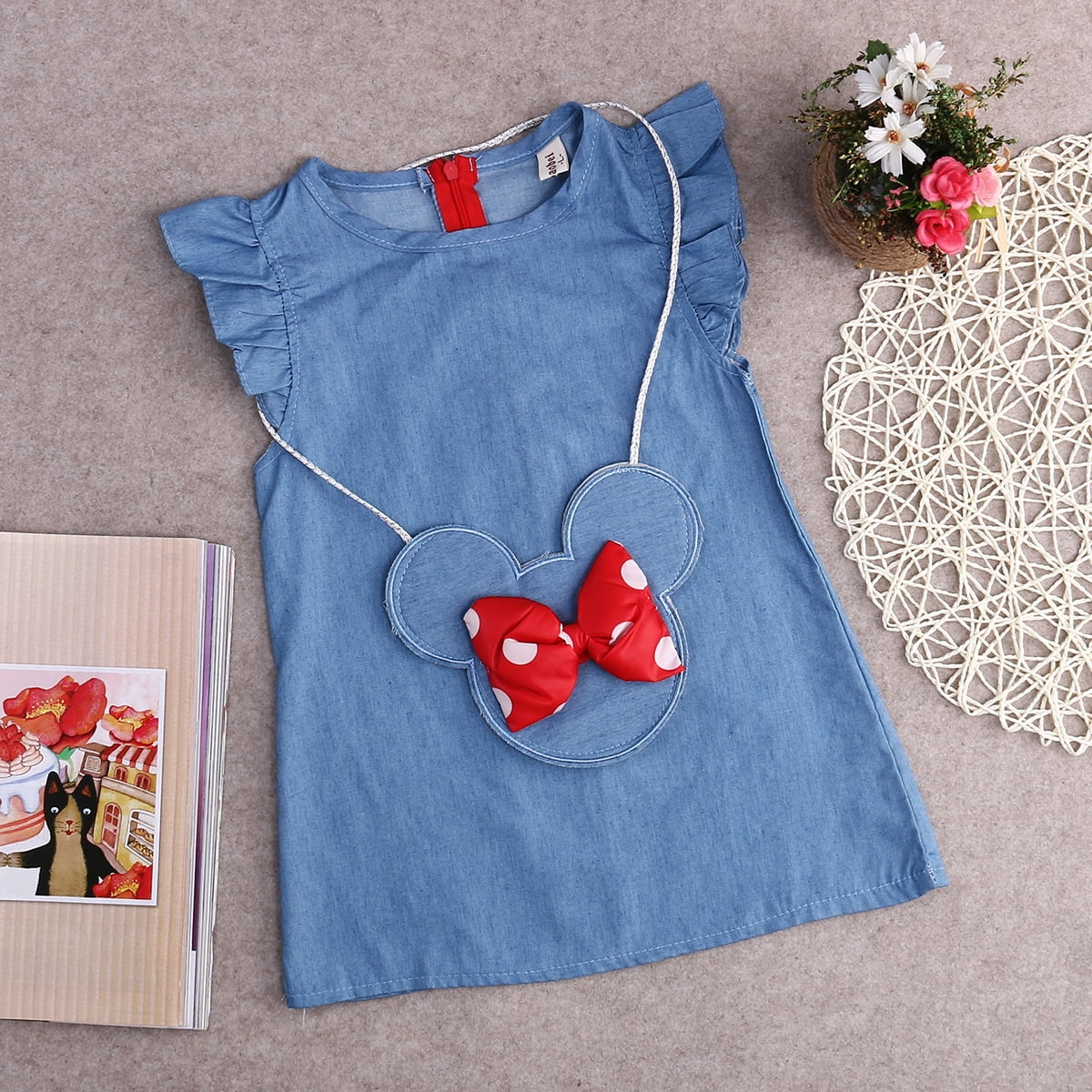 Mickey mouse denim dress top
