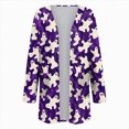 thumbnail image 6 of Towmus Women Halloween Long Sleeve Cardigan Cute Print Knitting Cardigan Long Sleeve Open Front Knitted Sweater Outwear Coat Tops, 6 of 6