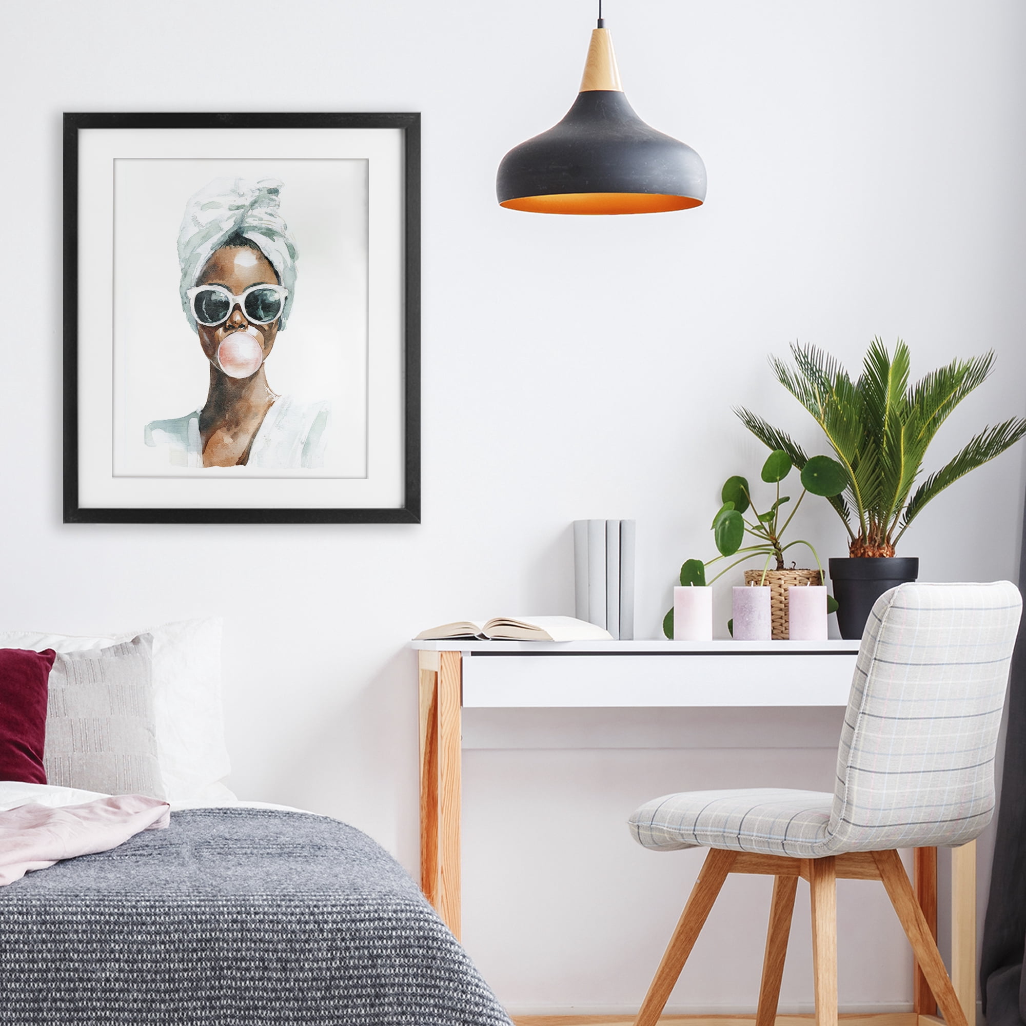 Stupell Industries Bubble Reverie Female Black Framed Print Under Glass, design by Svetlana Aleynikova