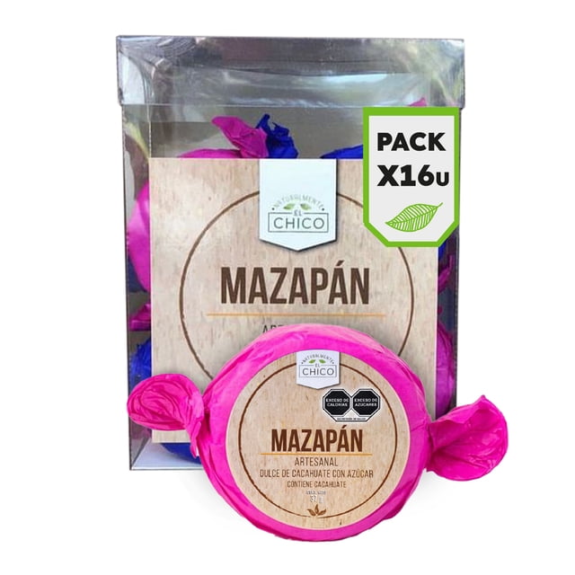 Dulces de Mazapan NATURALMENTE EL CHICO Canasta con 16 Mazapanes Artesanales