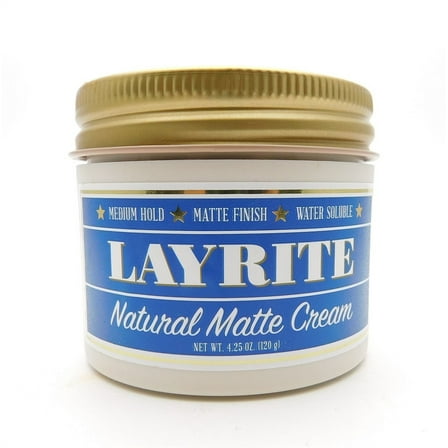 Layrite Natural Matte Hair Cream for Men, 4.25 Oz