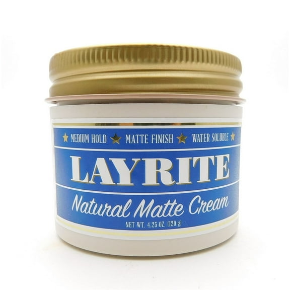 Layrite Natural Matte Hair Cream for Men, 4.25 Oz
