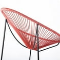 thumbnail image 6 of Acapulco Indoor Outdoor Steel Papasan Lounge Chair with Brick Red Rope, 6 of 11
