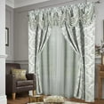 thumbnail image 3 of Jacquard Window Curtains For Living Room 2 panel set 54" x 84" Long with Attached Valance Sheer Backing and 2 Tie backs Elegant Fancy Design Perfect For Living Room and Bedroom (Gray), 3 of 7