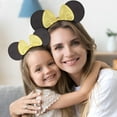 thumbnail image 2 of Disney Minnie Mouse Ears, Set of 2 Headbands for Mommy and Me, Matching for Adult and Little Girl Ages 2-7, 2 of 5
