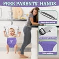 thumbnail image 4 of G TALECO GEAR 2 in 1 Jumpers and Bouncers, Swing Sets for Backyard, Foldable Toddler Swing with Soft Cushion, Purple, 4 of 9
