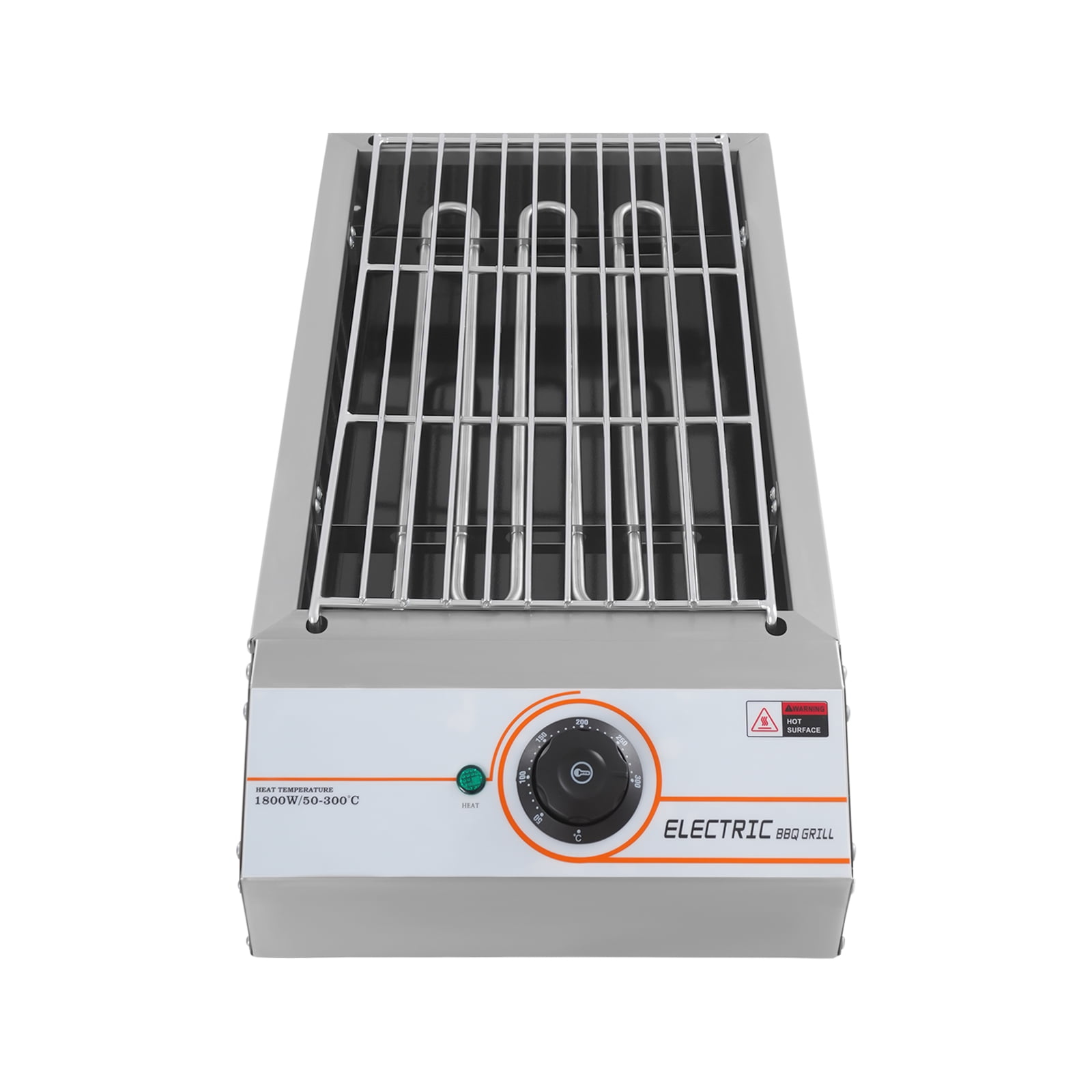1800W Electric BBQ Grill Smokeless Stainless Steel Barbecue Hot Plate Griddle