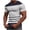 Gray, variant on Men'S Extended Size Loose Fit Elastic Print T-Shirt for Casual Spring Summer Daily Lounge Wear, 5XL