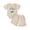 style-25 Beige, variant on JUMEYU Baby Girl Clothing Toddler Baby Girls Seasonal Wear Short Sleeve Romper with Elastic Short Kids Girls Spring summer 2PCS Outfits Set 0 3 6 9 12 18 24 Months (Pink,12-18 Months)