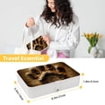 thumbnail image 5 of Paw Print Portable PU Leather Jewelry Box with Removable Compartment, Bracelet Holder, and Jewelry Display, 5 of 6