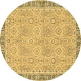 thumbnail image 1 of Ahgly Company Indoor Round Oriental Brown Traditional Area Rugs, 5' Round, 1 of 4