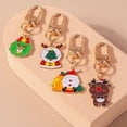 thumbnail image 4 of LLavero de árbol de Navidad esmaltado de dibujos animados, colgante de ciervo y alce para llavero de coche, decoración de bolso, dijes DIY, regalos X'mas, 4 of 4