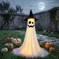 thumbnail image 6 of Clearance! Hotyverty Halloween Decorations Outdoor, 4FT Light up Ghost Ghosts Easy to Assemble Adjustable Height Spooky Halloween Party Decorations for Porch Yard Mantel Home, A, 6 of 7