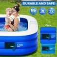 thumbnail image 3 of BN-LINK Inflatable Swimming Pool, 83’’ × 53’’ × 20’’ Large & Thickened Family Swimming Pool for Garden, Outdoor, Backyard, Suitable for Adults and Family, 3 of 7