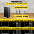 thumbnail image 6 of Large 2.6 Cubic Feet Heavy Duty Digital Security Safe Box - Double Steel Door Home Safe for Money, Guns, Jewelry (Black), 6 of 7