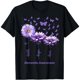 thumbnail image 1 of Playera de Mujer para Concientización sobre la Demencia con Listón y Flor Morada - Talla Extra Grande (S-4XL), 1 of 7