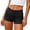 Black, variant on Women's Folding Waist Solid Color Short Base Low Rise Leggings Footed Leggings for Women S