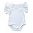 thumbnail image 1 of Wuffmeow Summer Newborn Baby Girls Ruffles Romper Short Sleeve Jumpsuit Romper, 1 of 8