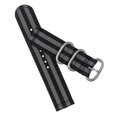 thumbnail image 1 of 22mm Watch Strap Webbing Durable 2-Joint Nylon Watch Band Wristband for Watch Replacement (Black Grey), 1 of 3