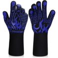 thumbnail image 1 of Guantes para barbacoa con utensilios para barbacoa, guantes largos de silicona antideslizantes resistentes al calor 1472f para horno, para barbacoa, hornear, cortar, 1 of 5