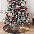 thumbnail image 5 of Sikiie Starry Sky White Horse 30-48 inches {designName} Print Christmas Tree Skirt Snowman Xmas Tree Skirt with Edge Christmas Decorations for Holiday Party48", 5 of 7