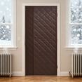 thumbnail image 4 of Winter Thermal Insulated Door Curtain And Windows Heavy Duty Cold Blocking Stopper Energy Thermal Insulated Curtain For Doors Saving Room Darkening Fabric,75"x32",Brown, 4 of 5